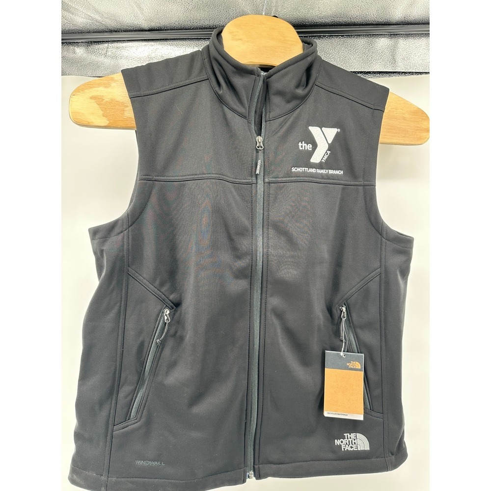 NWT The North Face‎ Ridgewall Vest Mens Large Black YMCA Logo Outdoors Hiking